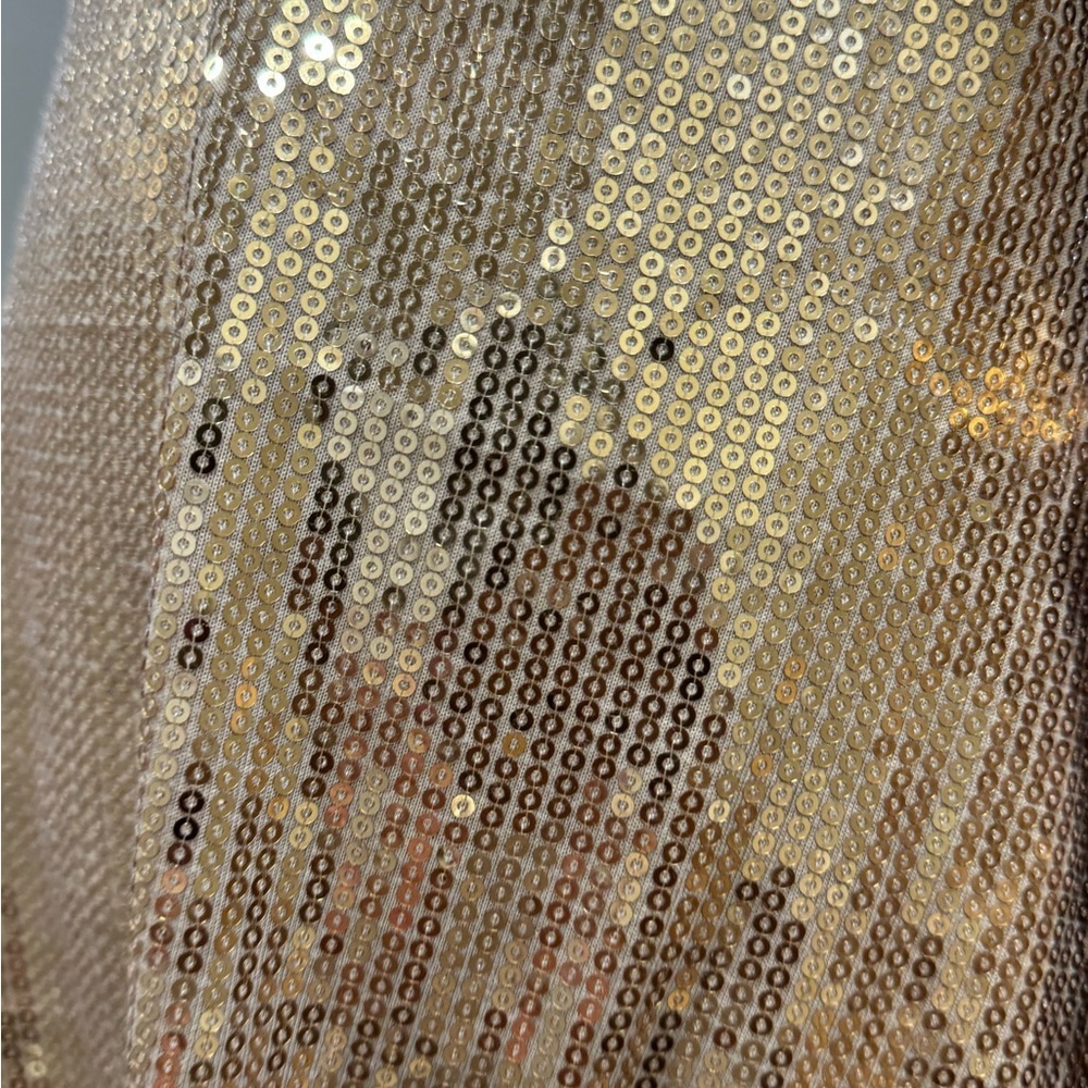 Girls INC Gold Sequined Aline Dress Size 7/8 NEW - Picture 2 of 6